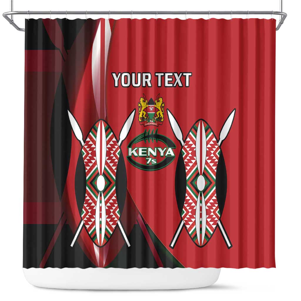 Custom Kenya Rugby Sevens Kenyan Sporty Version Shower Curtain