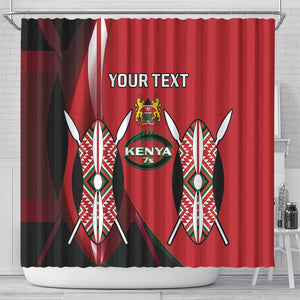 Custom Kenya Rugby Sevens Kenyan Sporty Version Shower Curtain