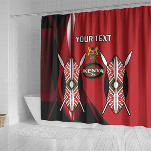 Custom Kenya Rugby Sevens Kenyan Sporty Version Shower Curtain