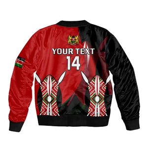 Custom Kenya Rugby Sevens Kenyan Sporty Version Sleeve Zip Bomber Jacket