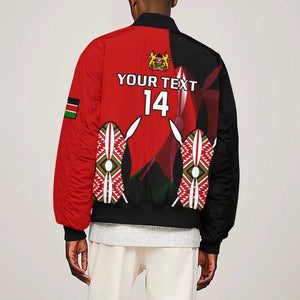 Custom Kenya Rugby Sevens Kenyan Sporty Version Sleeve Zip Bomber Jacket