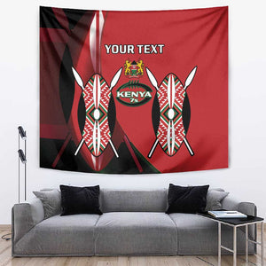 Custom Kenya Rugby Sevens Kenyan Sporty Version Tapestry