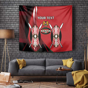 Custom Kenya Rugby Sevens Kenyan Sporty Version Tapestry