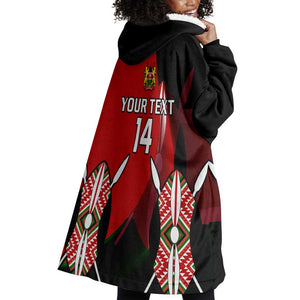 Custom Kenya Rugby Sevens Kenyan Sporty Version Wearable Blanket Hoodie