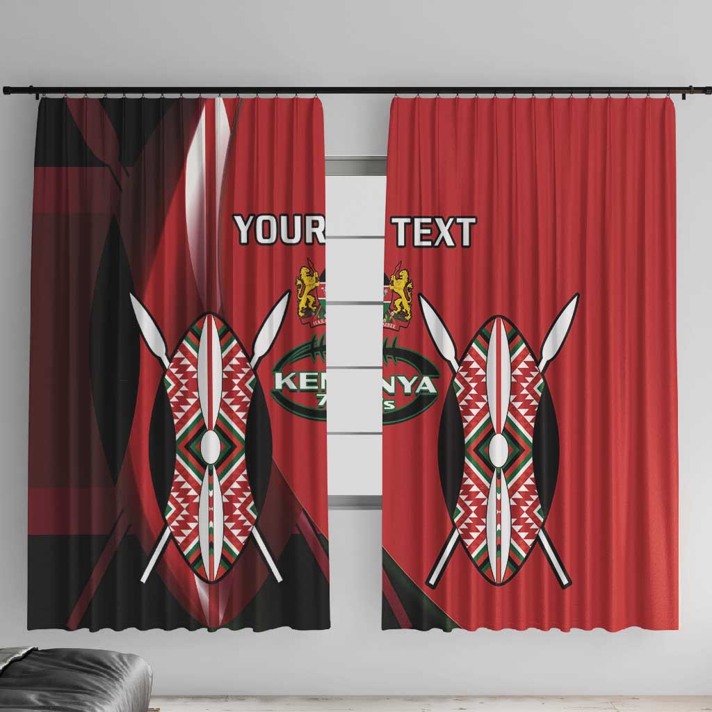 Custom Kenya Rugby Sevens Kenyan Sporty Version Window Curtain