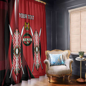 Custom Kenya Rugby Sevens Kenyan Sporty Version Window Curtain