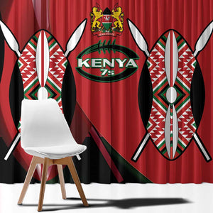 Custom Kenya Rugby Sevens Kenyan Sporty Version Window Curtain