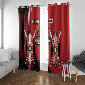 Custom Kenya Rugby Sevens Kenyan Sporty Version Window Curtain