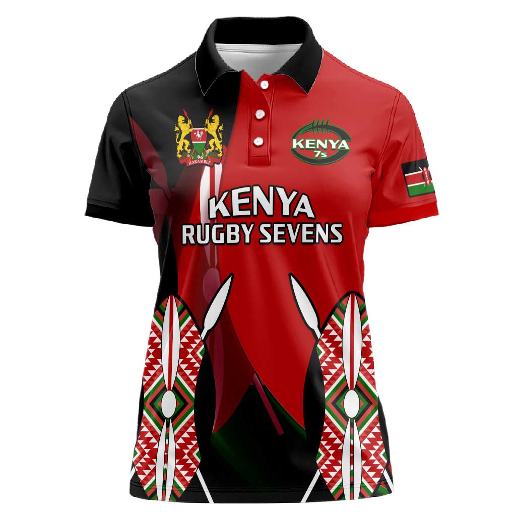 Custom Kenya Rugby Sevens Kenyan Sporty Version Women Polo Shirt