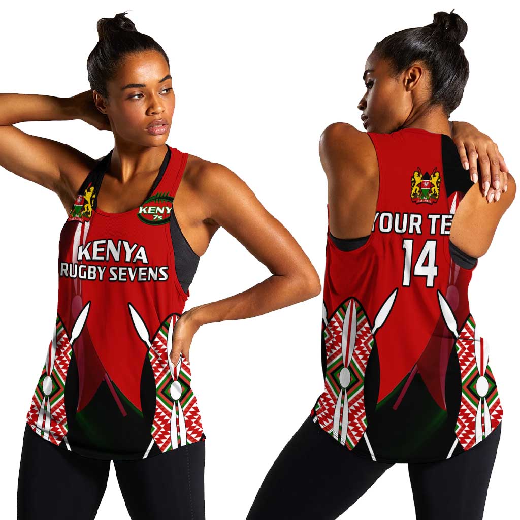 Custom Kenya Rugby Sevens Kenyan Sporty Version Women Racerback Tank