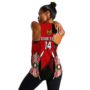 Custom Kenya Rugby Sevens Kenyan Sporty Version Women Racerback Tank