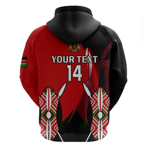 Custom Kenya Rugby Sevens Kenyan Sporty Version Zip Hoodie