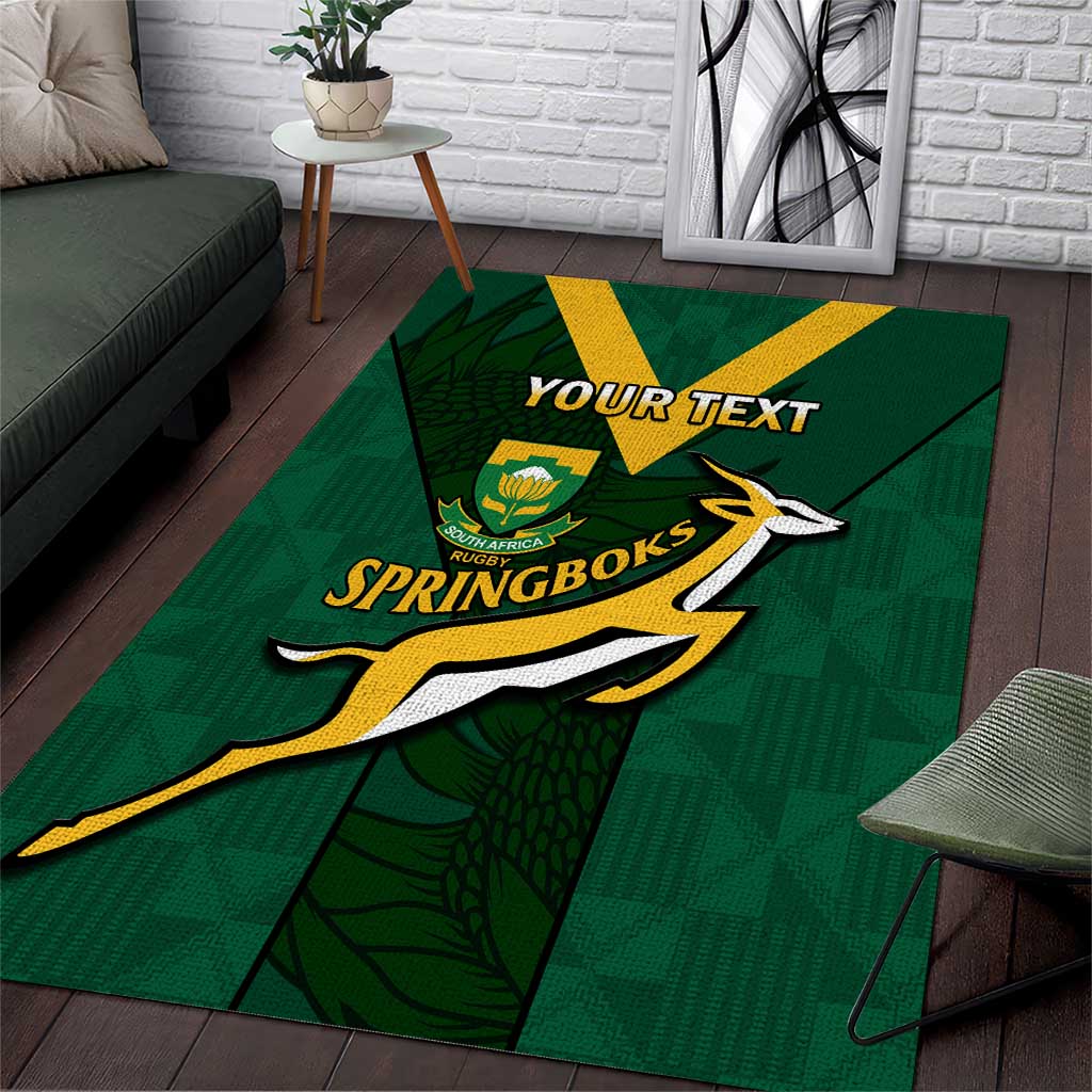 Custom South Africa Rugby Go Blitzboks Sevens Area Rug