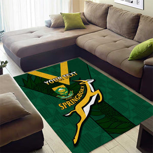 Custom South Africa Rugby Go Blitzboks Sevens Area Rug