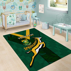 Custom South Africa Rugby Go Blitzboks Sevens Area Rug