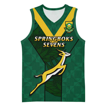 Custom South Africa Rugby Go Blitzboks Sevens Basketball Jersey LT14