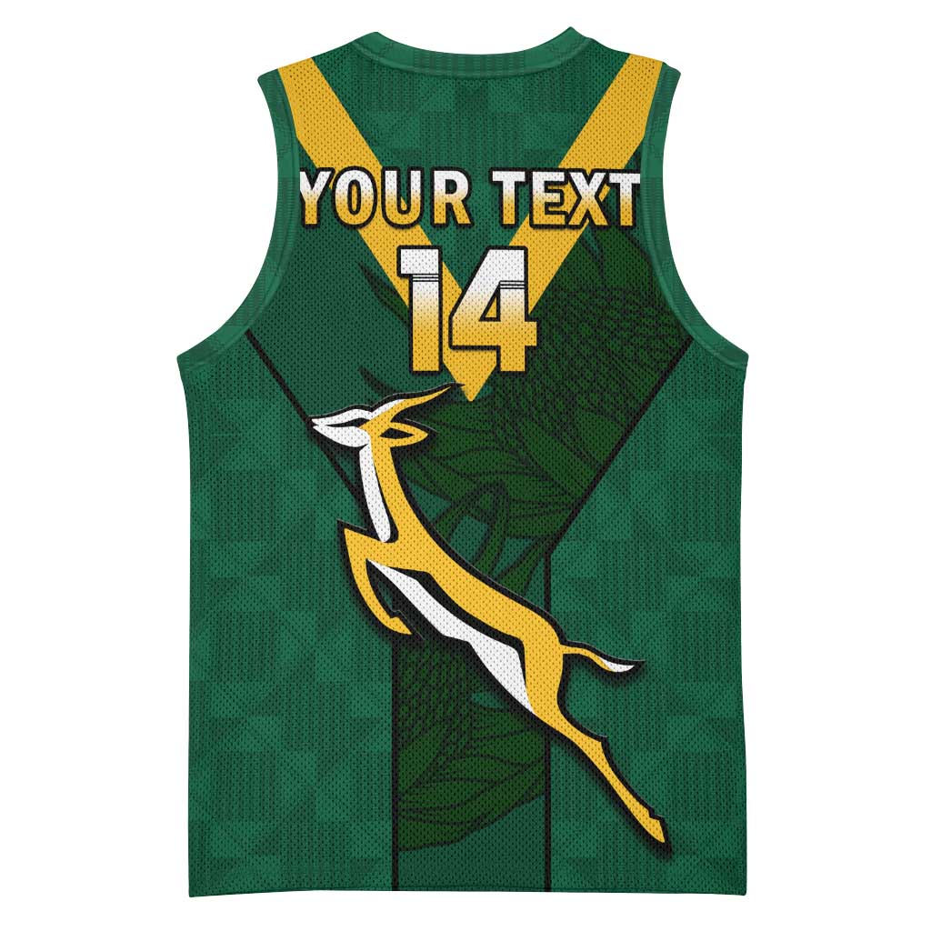 Custom South Africa Rugby Go Blitzboks Sevens Basketball Jersey LT14
