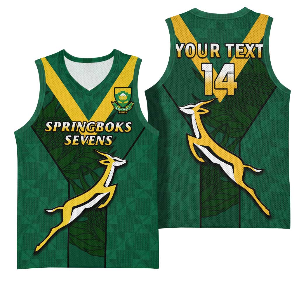 Custom South Africa Rugby Go Blitzboks Sevens Basketball Jersey LT14