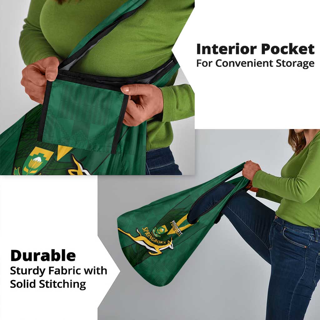 Custom South Africa Rugby Go Blitzboks Sevens Grocery Bag