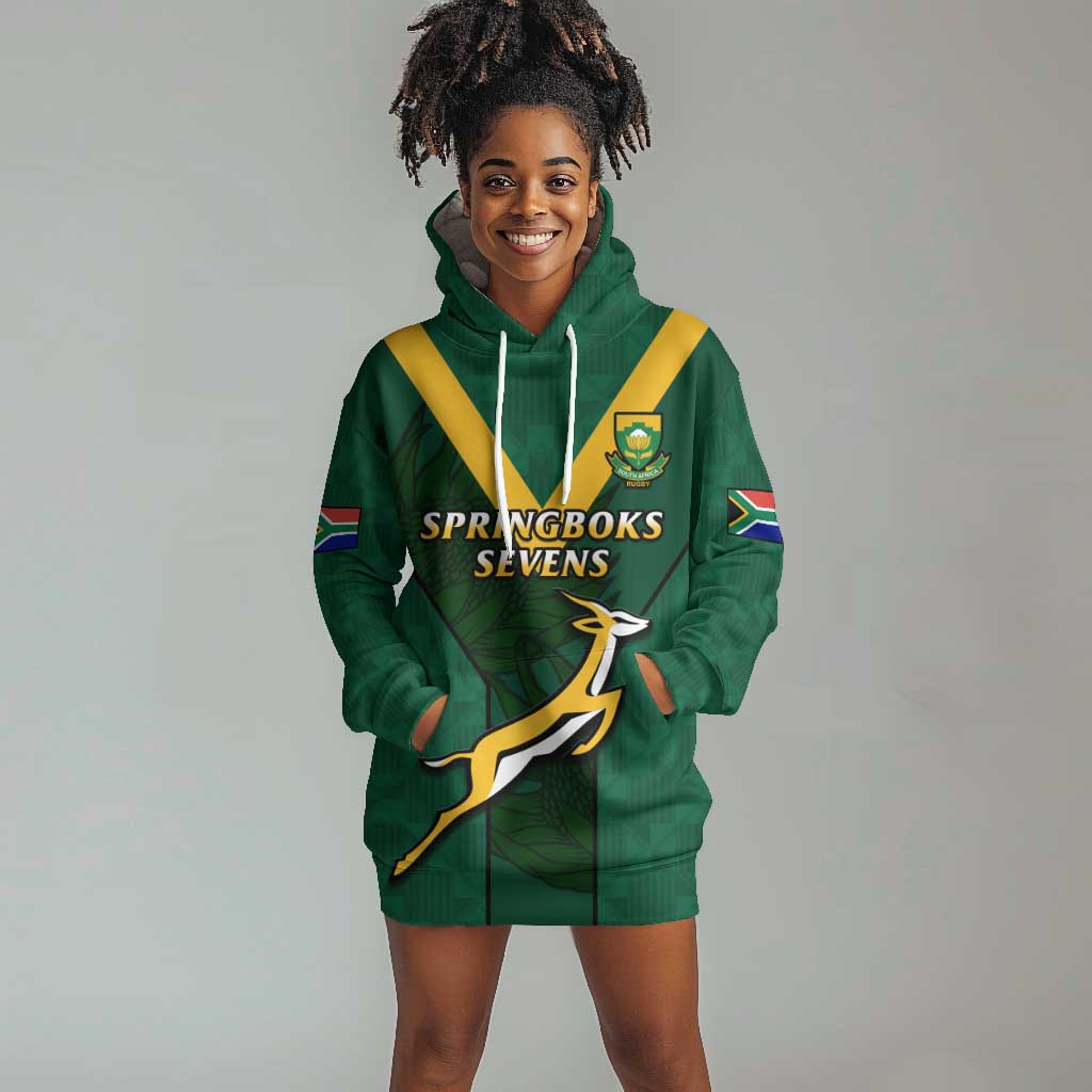 Custom South Africa Rugby Go Blitzboks Sevens Hoodie Dress