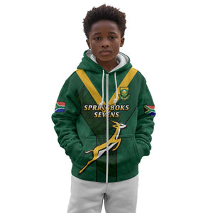 Custom South Africa Rugby Go Blitzboks Sevens Kid Hoodie