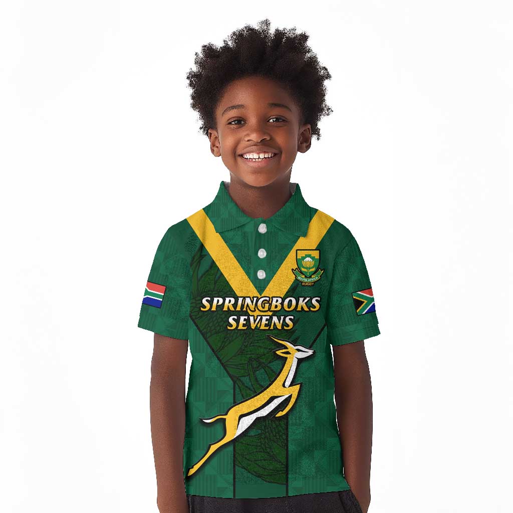 Custom South Africa Rugby Go Blitzboks Sevens Kid Polo Shirt