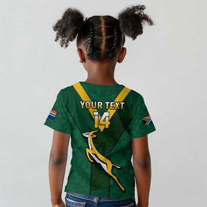 Custom South Africa Rugby Go Blitzboks Sevens Kid T shirt