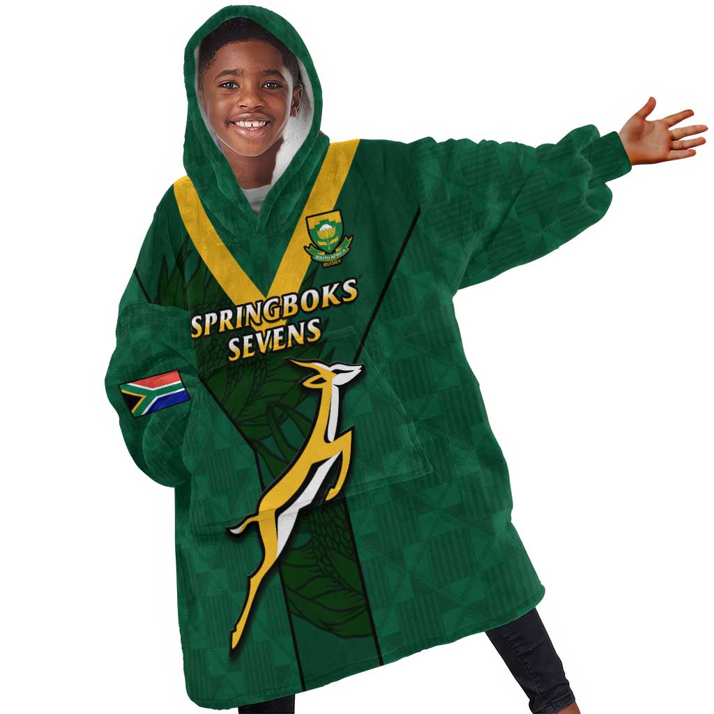 Custom South Africa Rugby Go Blitzboks Sevens KId Wearable Blanket Hoodie