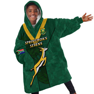 Custom South Africa Rugby Go Blitzboks Sevens KId Wearable Blanket Hoodie