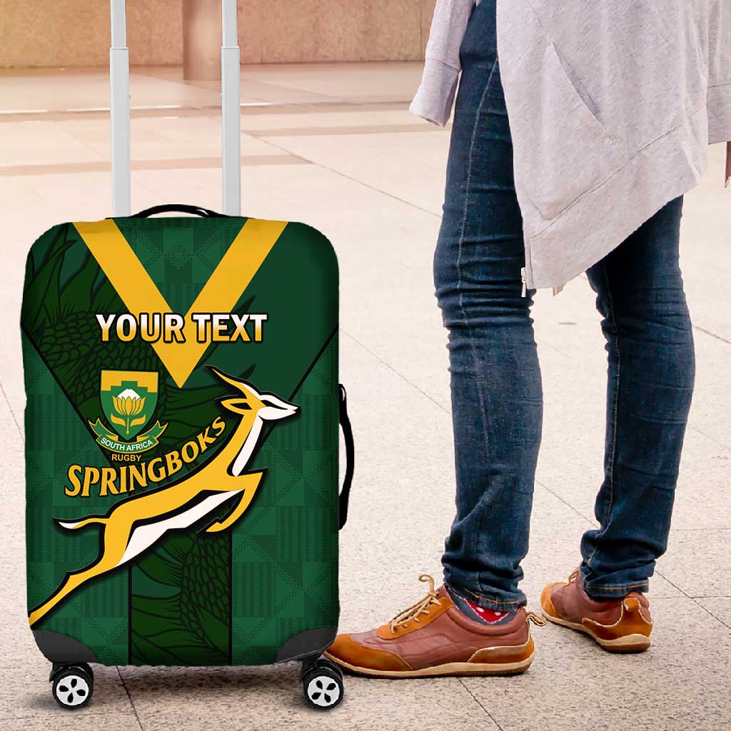 Custom South Africa Rugby Go Blitzboks Sevens Luggage Cover