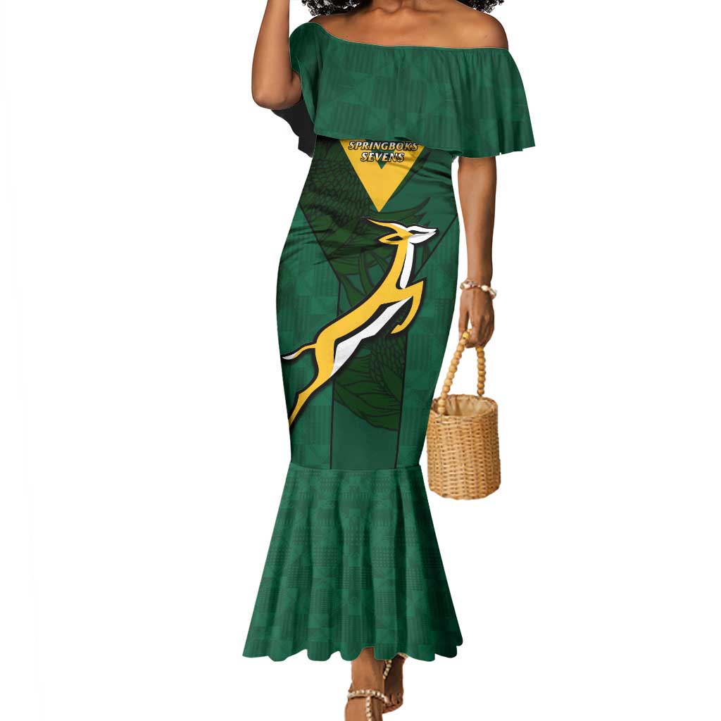 Custom South Africa Rugby Go Blitzboks Sevens Mermaid Dress