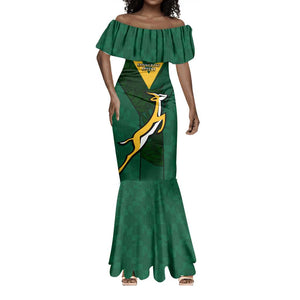 Custom South Africa Rugby Go Blitzboks Sevens Mermaid Dress