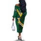 Custom South Africa Rugby Go Blitzboks Sevens Off The Shoulder Long Sleeve Dress