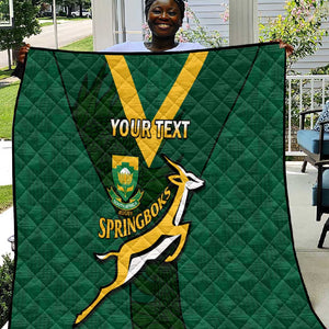 Custom South Africa Rugby Go Blitzboks Sevens Quilt