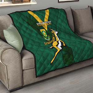 Custom South Africa Rugby Go Blitzboks Sevens Quilt