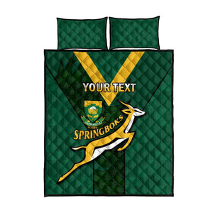 Custom South Africa Rugby Go Blitzboks Sevens Quilt Bed Set