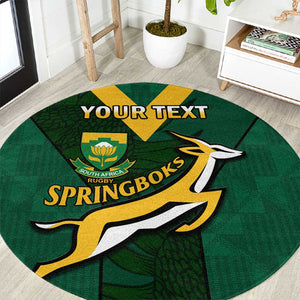 Custom South Africa Rugby Go Blitzboks Sevens Round Carpet