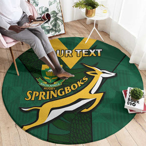 Custom South Africa Rugby Go Blitzboks Sevens Round Carpet