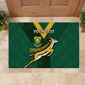 Custom South Africa Rugby Go Blitzboks Sevens Rubber Doormat