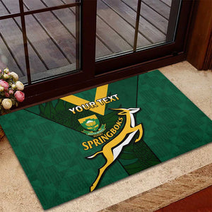 Custom South Africa Rugby Go Blitzboks Sevens Rubber Doormat