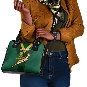 Custom South Africa Rugby Go Blitzboks Sevens Shoulder Handbag