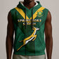 Custom South Africa Rugby Go Blitzboks Sevens Sleeveless Hoodie - African Pride