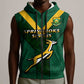 Custom South Africa Rugby Go Blitzboks Sevens Sleeveless Zip Hoodie - African Pride