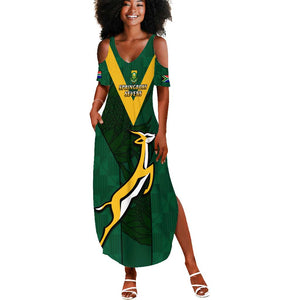 Custom South Africa Rugby Go Blitzboks Sevens Summer Maxi Dress