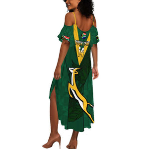 Custom South Africa Rugby Go Blitzboks Sevens Summer Maxi Dress