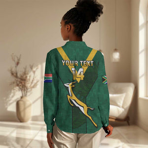 Custom South Africa Rugby Go Blitzboks Sevens Women Casual Shirt