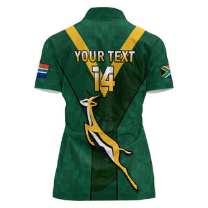 Custom South Africa Rugby Go Blitzboks Sevens Women Polo Shirt