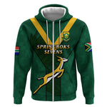Custom South Africa Rugby Go Blitzboks Sevens Zip Hoodie