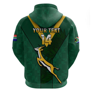 Custom South Africa Rugby Go Blitzboks Sevens Zip Hoodie