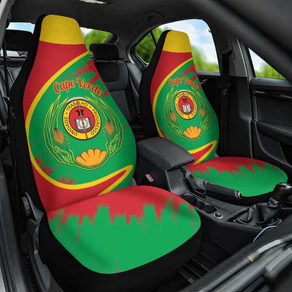 Cape Verde 1975-1992 Car Seat Cover Coat Of Arms Grunge Style